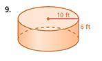 Surface Area of Cylinders
Radius = 10ft
Height = 6ft