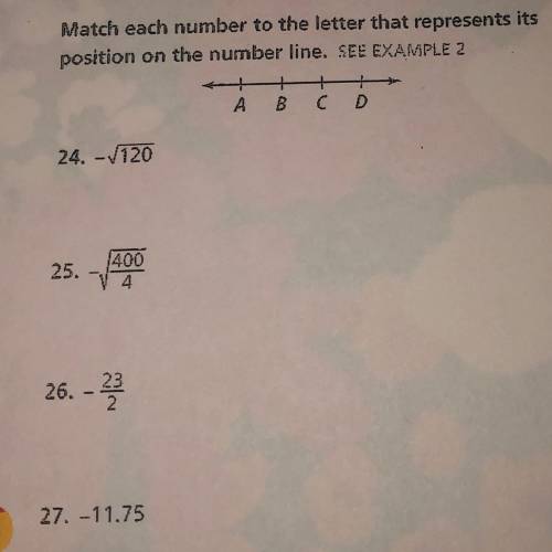Match each number to the letter that represents its

position on the number line. 
HELP ASAP