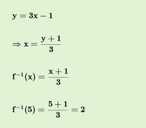 If (x) = 3x + 1 and f ^1- = x-1/3 
help pls