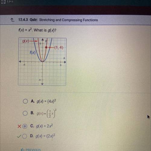F(x)=x^2 what is g(x)