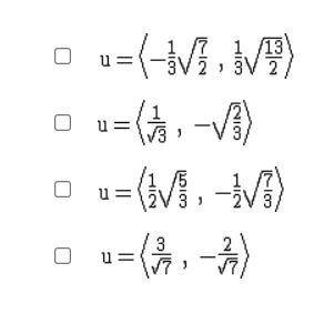 Select all the correct answers. Which vectors are unit vectors?