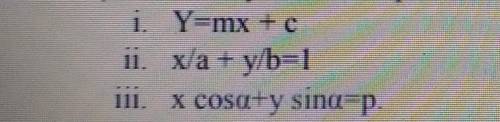 Identify the locus of the following equations