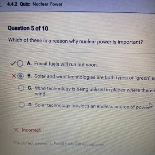 Which of these is a reason why nuclear power is important?
4.4.2 nuclear power