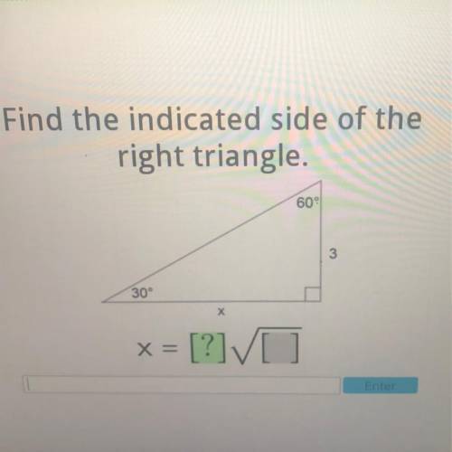 Find the indicated side of the
triangle.
30°
a = [?]
help please quick