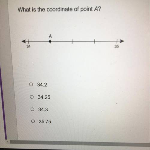 What is the coordinate of point A?