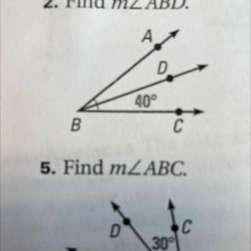 Find m2 ABD.
A
D
40°
B
C