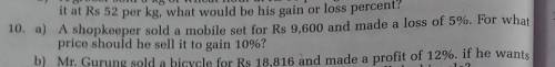 Pls help in question no 10. a)