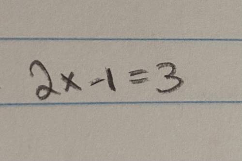 Determine whether (a) x = -1 or (b) x = 2 is a solution to this equation