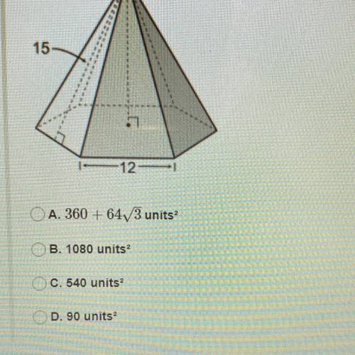 Find the lateral area of the regular pyramid shown in the accompanying diagram. If necessary, expre