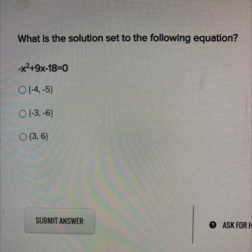 What is the solution set to the following equation?
