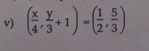 Find the value of x and y