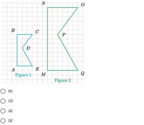 Identify the side length in Figure 1 that corresponds to the side length MQ in figure 2.

YOU CAN