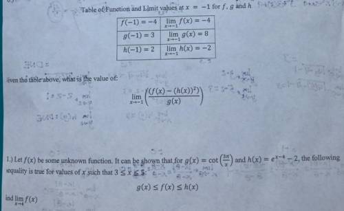 Please help!!! Look at the picture to help with the equations and show work please.

1) Given the