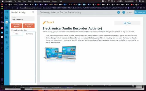 In this activity, you will compare various electronic devices and their features and explain why yo