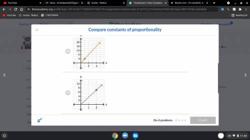 Which relationships have the same constant of proportionality between y and x as the following tabl