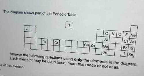 Answer the following questions using only the elements in the diagram. Each element may be used onc