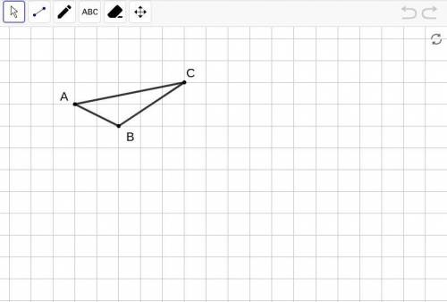 On the grid, draw a rotation of triangle ABC, a translation of triangle ABC, and a reflection of tr
