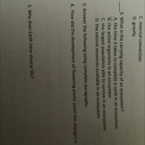 What is the answer to the question 3