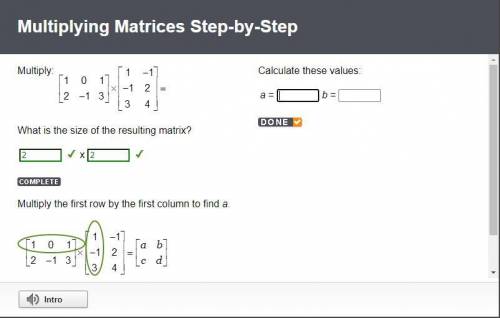 Calculate these values:
a = 
b =