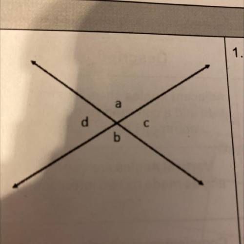 If a=120° , find the measure of angles b, c and d.
Explain your reasoning.