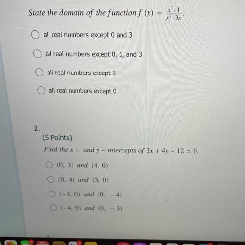 Anybody good in math and wanna help me on #1 or 2?