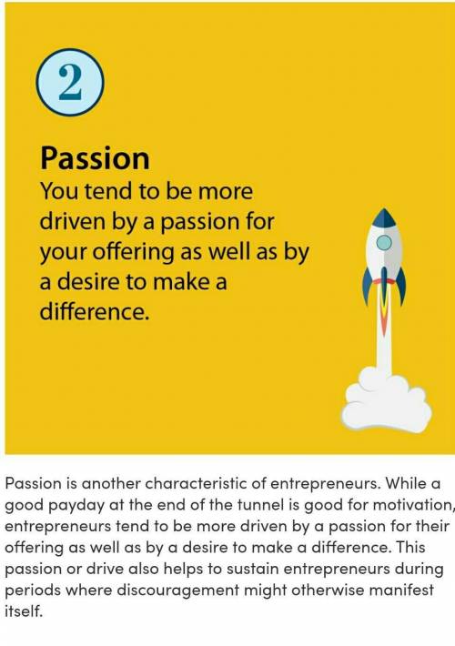 Describe two characteristics of entrepreneurship. Explain how these two characteristics are

streng