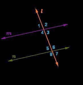 Lines m and n are parallel lines cut by a transversal l.

A. Angles 2 and 4 are congruent as verti