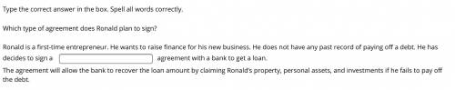 Which type of agreement does Ronald plan to sign?

Ronald is a first-time entrepreneur. He wants t