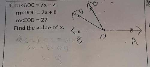 M
m
m
Find the value of x.