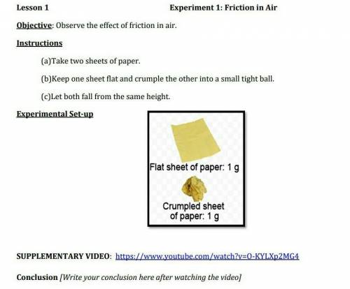 Write a conclusion to the attached experiment.​