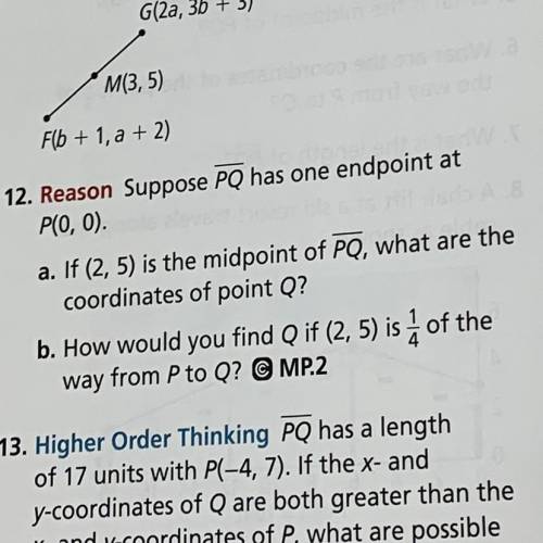 How would you find Q if (2,5) is 1/4 of the way from P to Q