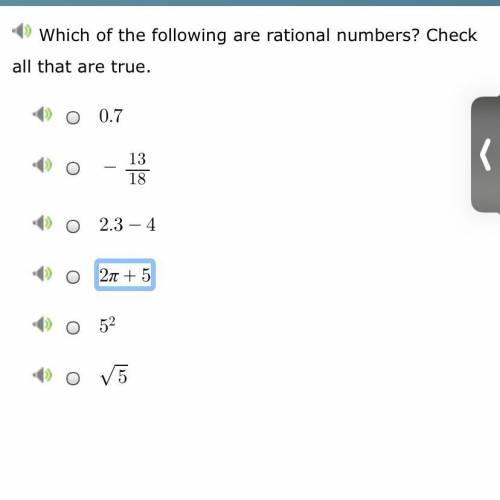 Which one are the rational numbers