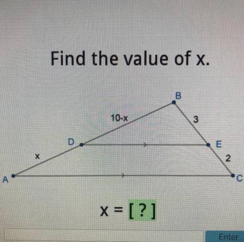Find the value of x
x = [?]