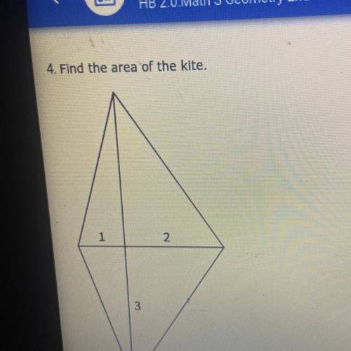 Find the area of the kite.

1
2.
3
8 units squared
16 units squared 
9units squared
18 units squar