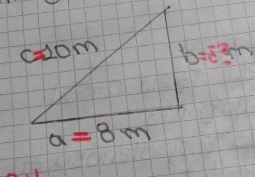 Apply the Pythagorean theorem to find the measure of leg in the following right triangle:

please​