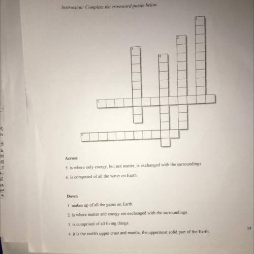 Complete the crossword puzzle below