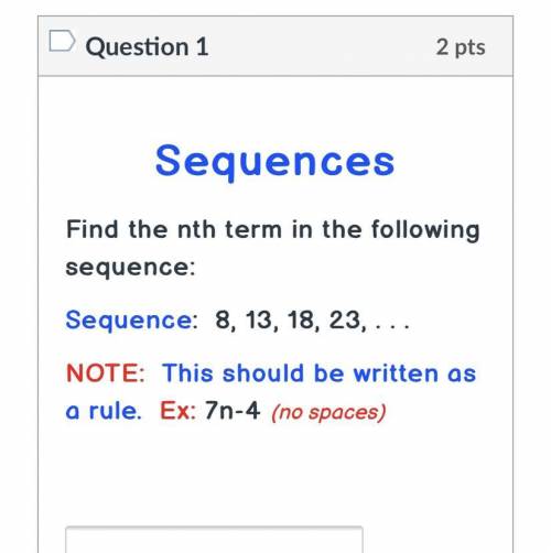 8, 13, 18, 23 how to write out the sequence Nth term