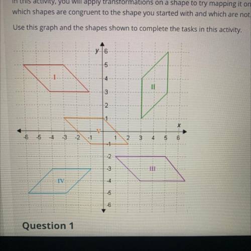 Please help will give 20 points

Is there a transformation that maps shape I onto shape IV? Explai