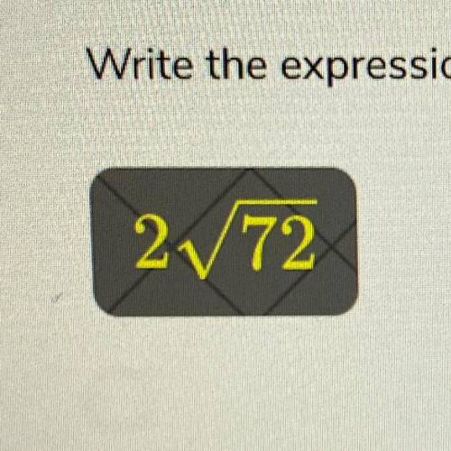 Write the expression in simplest radical form.
