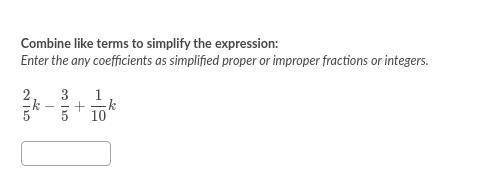 Combine like terms to simplify the expression: