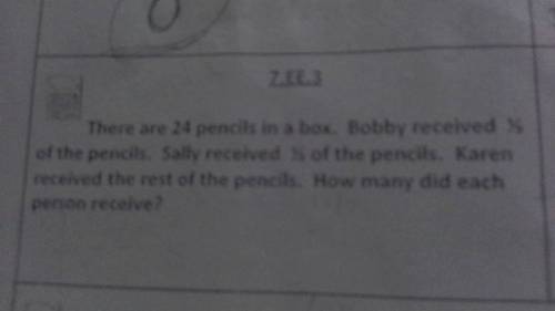 The numbers are 24... 1/3 and 1/2...Please help me