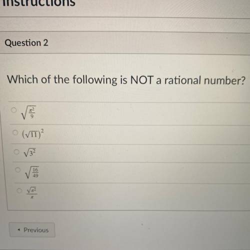 Which is not a rational number?