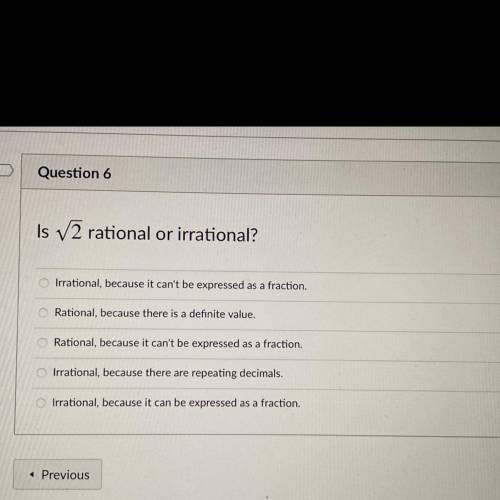 Is square root of 2 rational or irrational?
