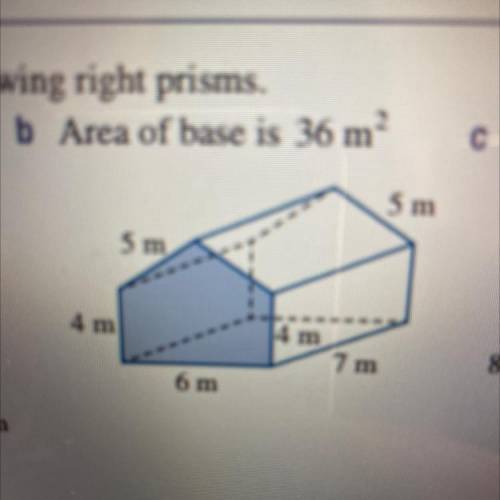 Please find the surface area with show calcuation