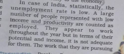 What is the nature of unemployment in india​