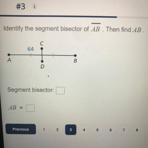 Identify the segment bisector of AB . Then find AB