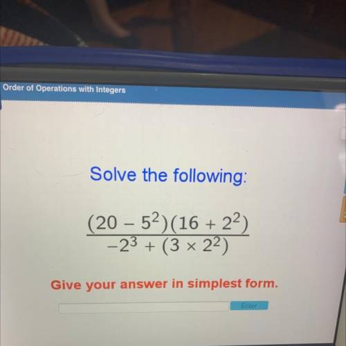 Solve the following:
(20 - 52)(16 +22)
-23 + (3 x 22)
Give your answer in simplest form.
