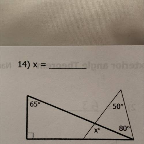 I need help asap!!! what does x equal??