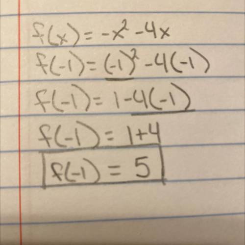 Evaluate the function.
f(x) = -22 - 4.2
Find f(-1)