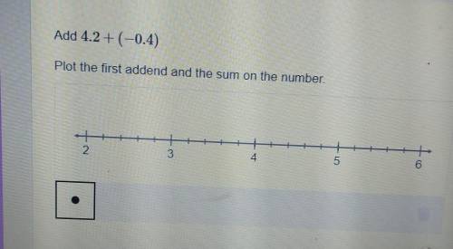 Plzz help Add 4.2+(-0.4)plot the first addend and then the sum on the number line​